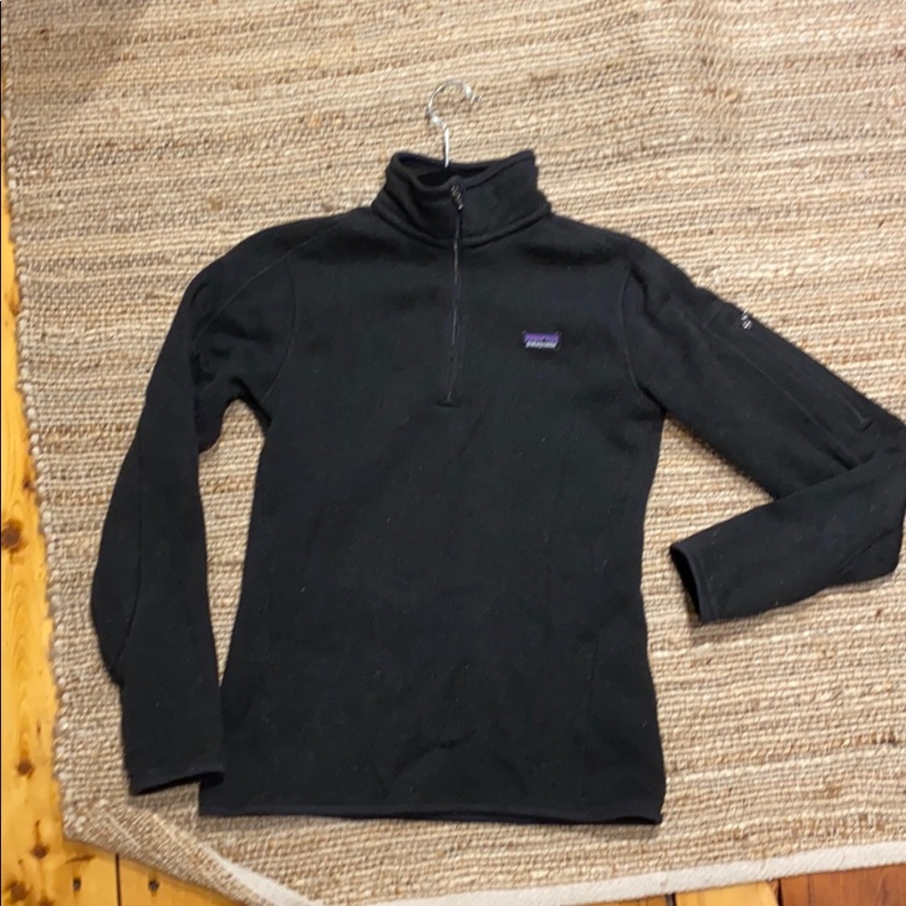 Patagonia black better sweater quarter zip